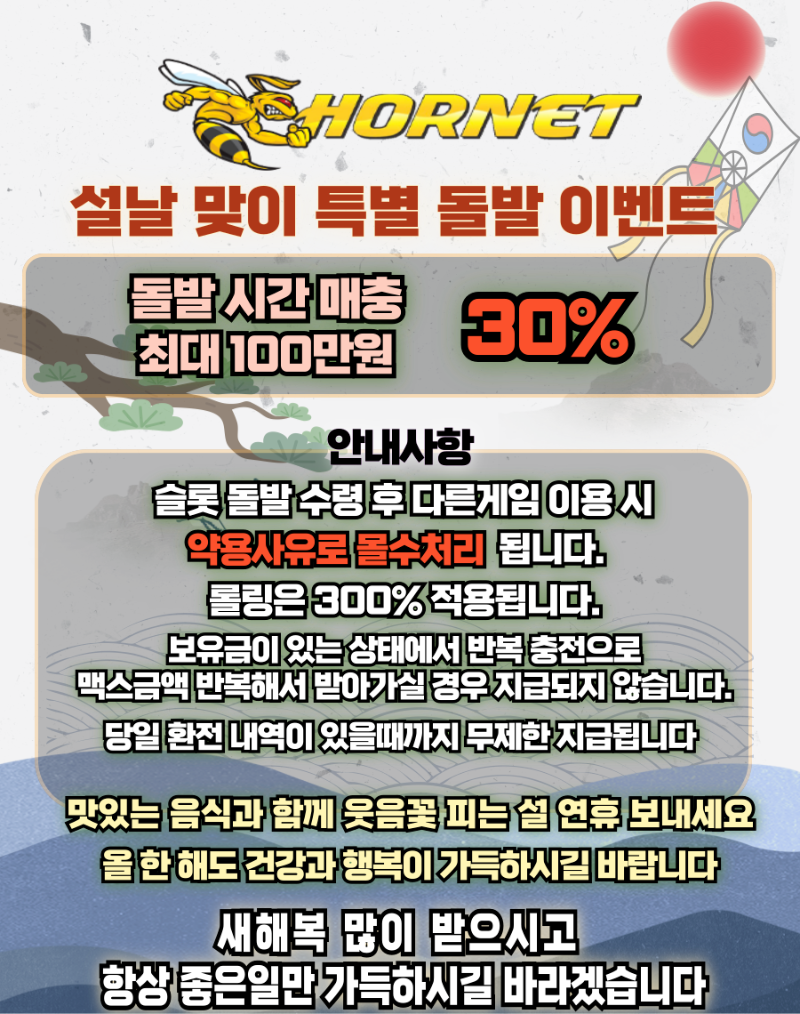 [호넷] 17:00~19:00 슬롯 돌발 30%
