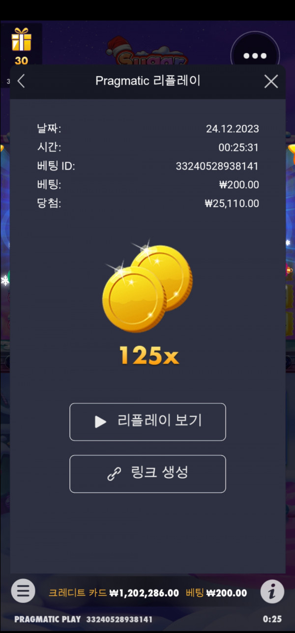 나인 크리스마스 슈가 125배