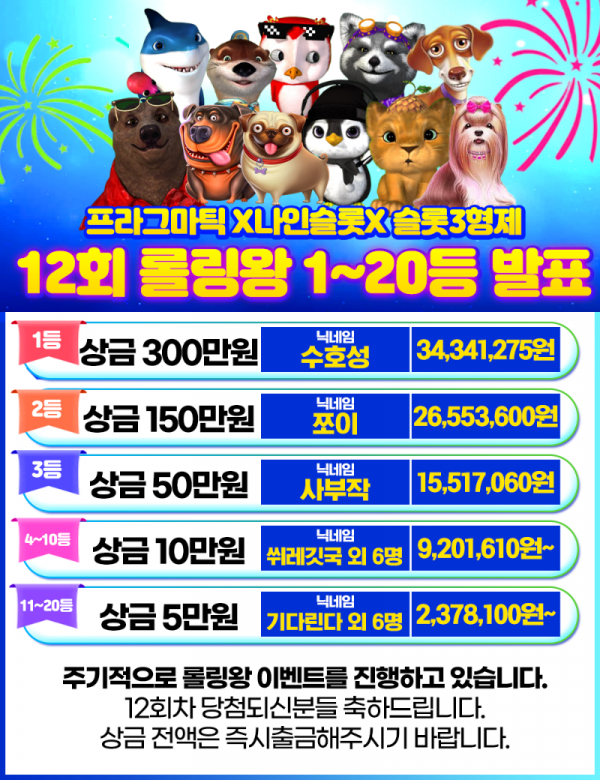롤링왕 14등 ㅅㅅㅅ 오 ~