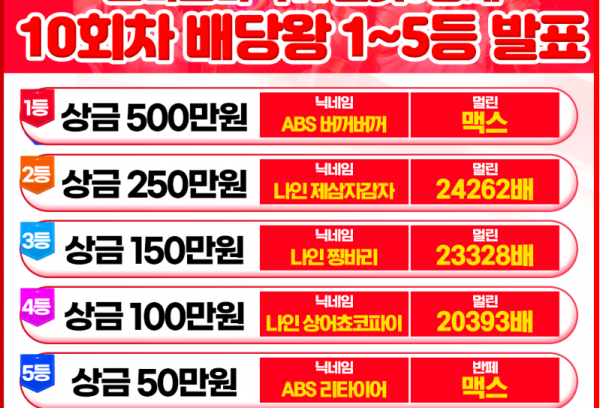 배당왕 5등